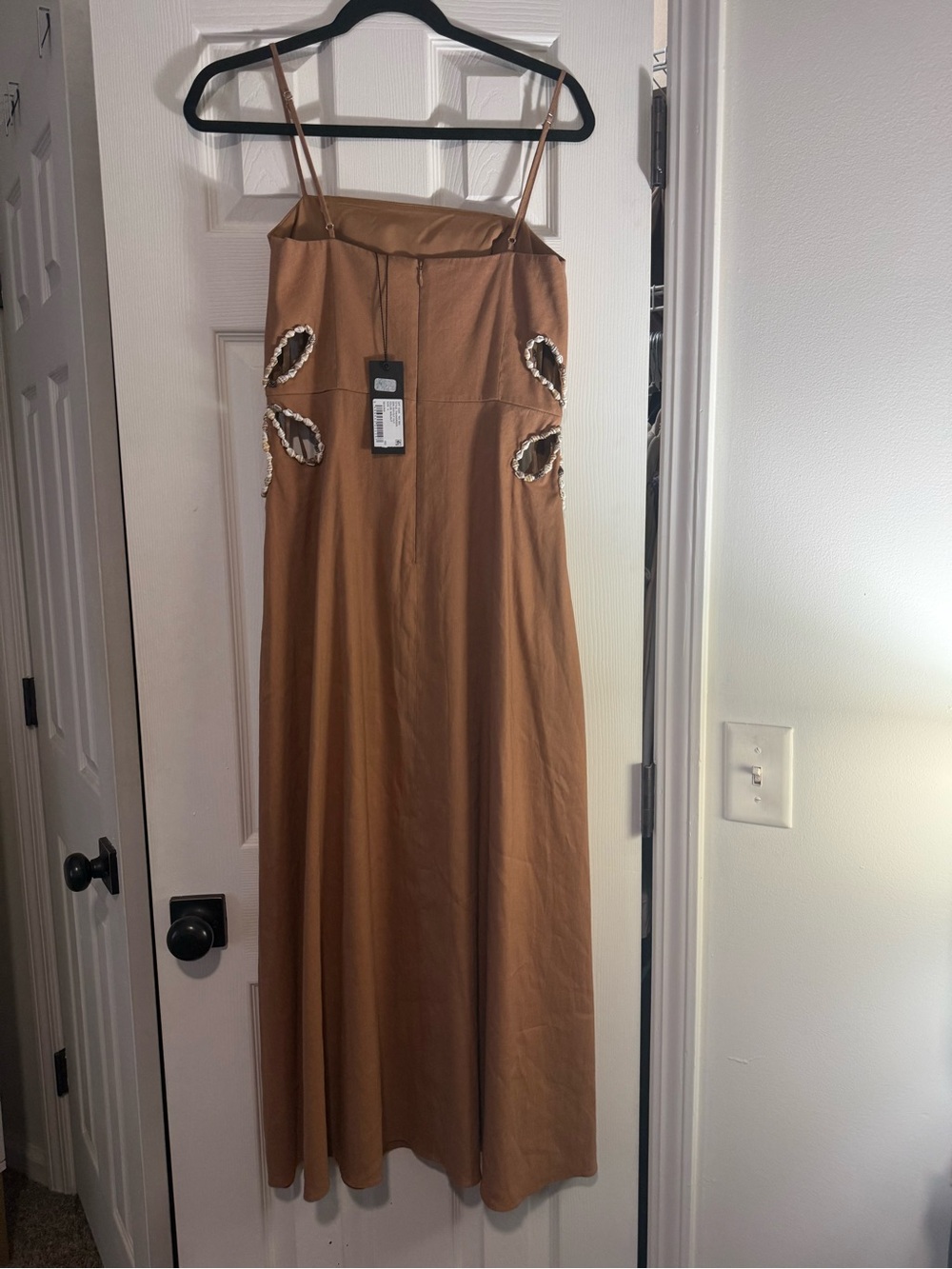 Gianni Bini seashell cut out linen maxi dress size 4 NWT - Picture 5 of 5